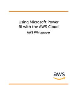 Using Microsoft Power BI with the AWS Cloud - AWS …