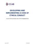 DEVELOPING AND IMPLEMENTING A CODE OF …