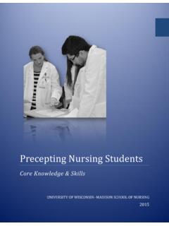 Precepting Nursing Students - Nursing Preceptors