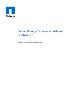 Virtual Storage Console for VMware vSphere 6