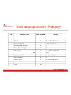 Body language PPT 1 - First Personality