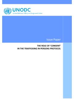 Issue Paper on Consent final - United Nations Office on ...