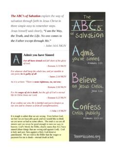 The ABC’s of Salvation explain the way of salvation ...