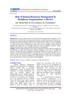 Review Article Role of Human Resources Management in ...