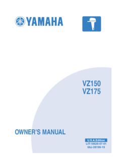 VZ150 / VZ175 Owner's Manual - Yamaha Motor …