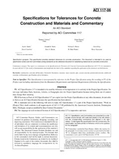 117-06 Specifications for Tolerances for Concrete ...