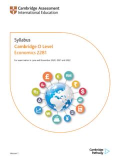 Syllabus Cambridge O Level Economics 2281