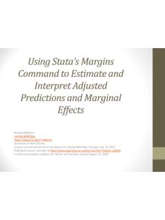 Using the Margins Command to Estimate and Interpret ...