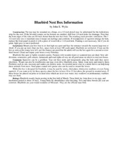 Bluebird Nest Box Information - MDC Discover Nature