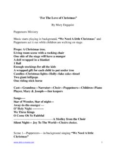 For The Love of Christmas” By Mary Engquist ... - Skit Ideas