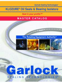 Garlock Sealing Technologies KLOZURE Oil Seals &amp; Bearing ...