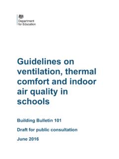 Guidelines on ventilation, thermal comfort and indoor air ...