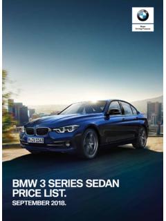 BMW 3 SERIES SEDAN PRICE LIST.