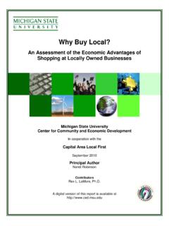 Why Buy Local? - Michigan State University