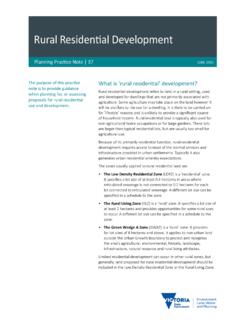 Rural Residential Development - Planning