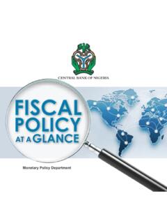 Fiscal Policy at a Glance - CENTRAL BANK OF NIGERIA