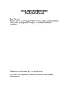 Study Skills Packet - North Dakota