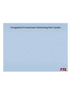 Unregulated Contaminant Monitoring Rule Update