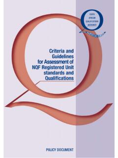 Criteria and Guidelines for Assesment of NQF Registered ...