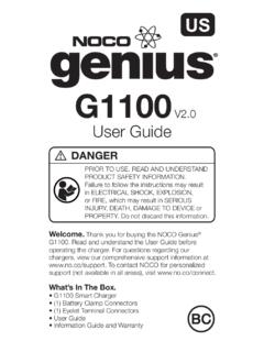 NOCO Genius G1100 Smart Battery Charger User Guide