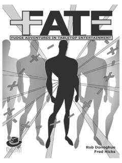 FATE: Fudge Adventures in Tabletop Entertainment