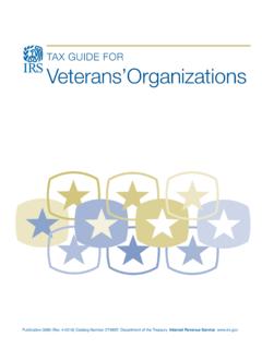 TAX GUIDE FOR Veterans’Organizations - irs.gov