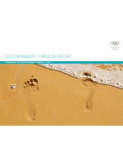 SUSTAINABILITY THROUGH SPORT - Olympic Games