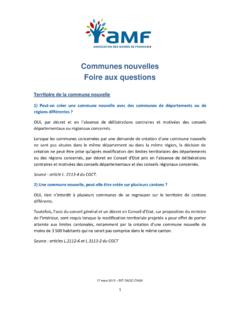 Communes nouvelles Foire aux questions - maires56.asso.fr