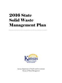 2016 State Solid Waste Management Plan - KDHE