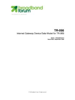 Internet Gateway Device Data Model for TR-069