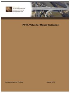 PPTA Value for Money Guidance - Public Works Financing