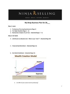My Ninja Business Plan for 20