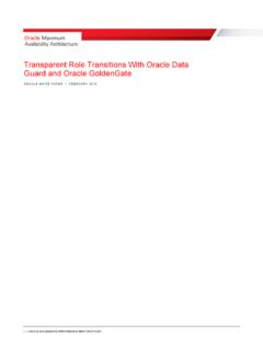 Transparent Role Transitions With Oracle Data …