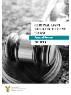 CRIMINAL ASSET RECOVERY ACCOUNT (CARA) - Justice …