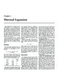 Chapter 2 Thermal Expansion - Rice University
