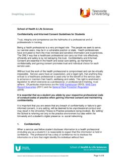Confidentiality and Informed Consent Guidelines for Students