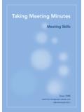 Taking Meeting Minutes - Online Library