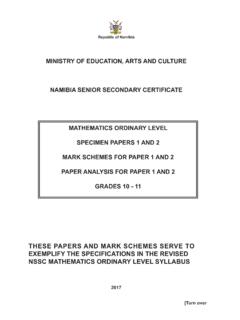 MINISTRY OF EDUCATION, ARTS AND CULTURE NAMIBIA …