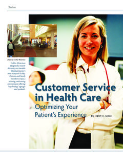 Customer Service in Health Care - …