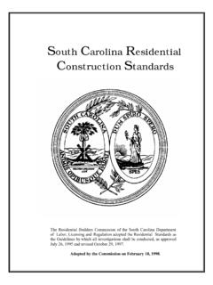 Residential Construction Standards - South Carolina