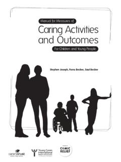 Manual for Measures of Caring Activities and Outcomes