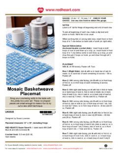 Mosaic Basketweave Placemat - Yarn, Knitting …