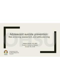 Adolescent suicide prevention: Risk screening, assessment ...