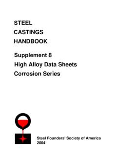 STEEL CASTINGS HANDBOOK Supplement 8 High Alloy Data ...