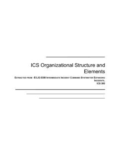 ICS Organizational Structure and Elements