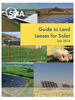 Guide to Land Leases for Solar - SEIA