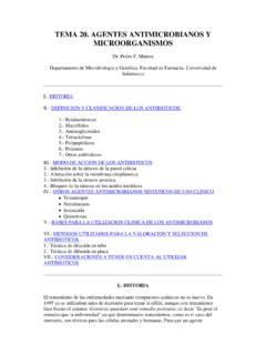 Agentes Antimicrobianos y Microorganismos - sld.cu