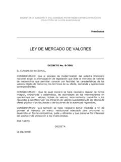 LEY DE MERCADO DE VALORES - secmca.org
