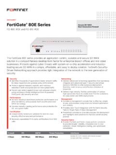 FortiGate 80E Series Data Sheet