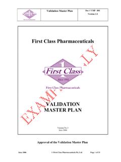 First Class Pharmaceuticals - GMPSchool